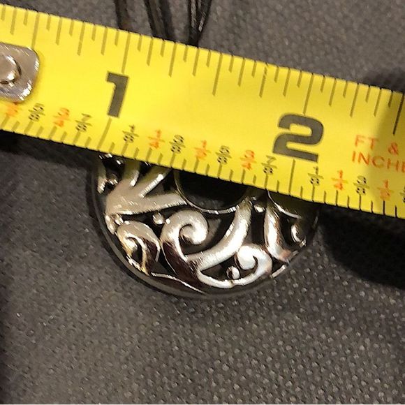 BARSE Sterling Silver Round Filigree Scroll Cutout Double Cord w Extension NWOT - Picture 5 of 16